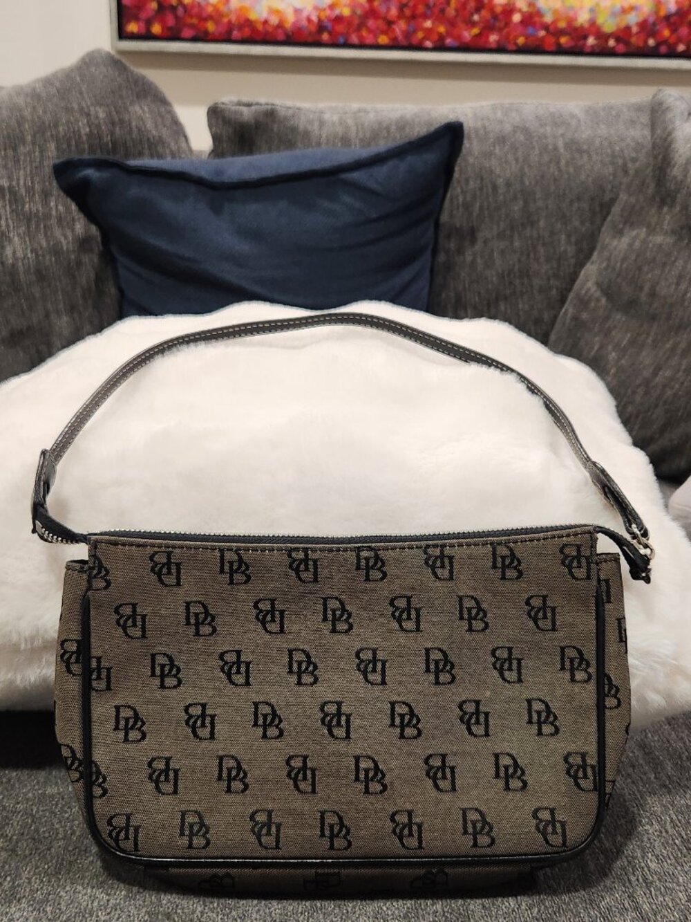 Dooney and Bourke Monogram Jacquard Canvas Shoulder bag